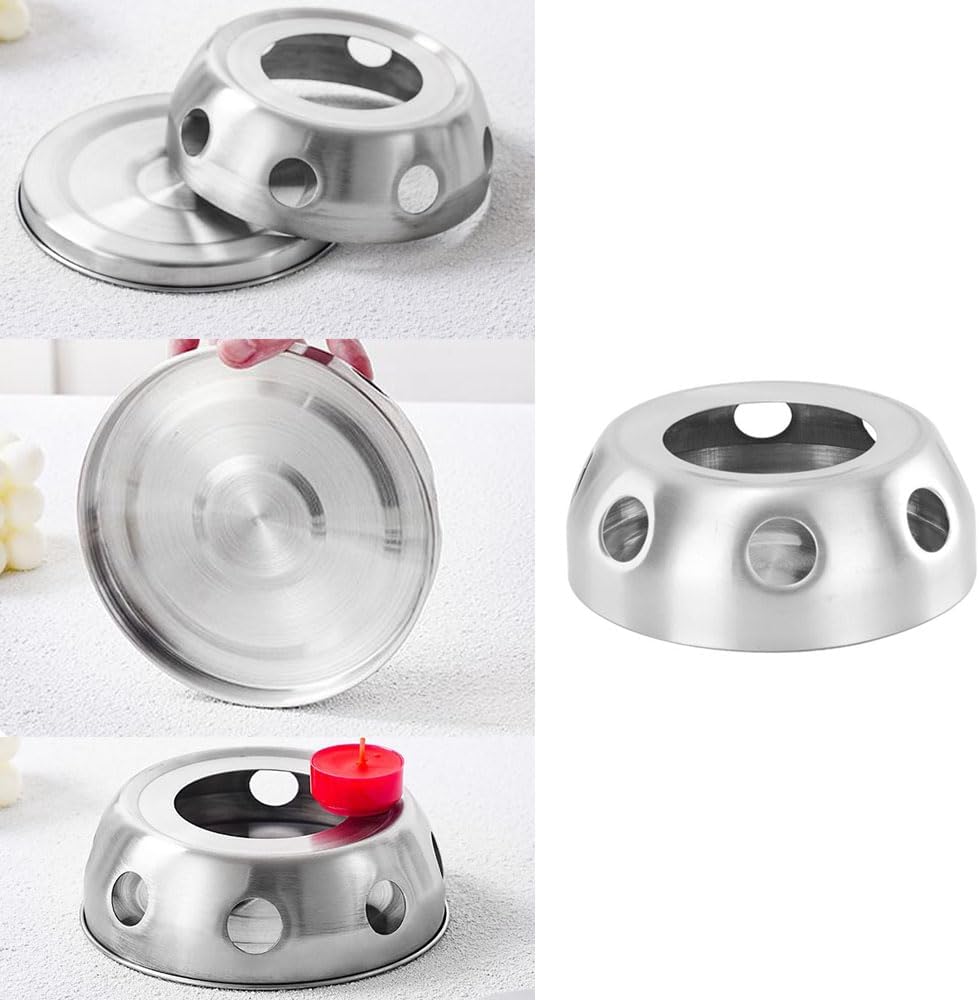 Glass Teapot Warmer Stainless Steel Tea Warmer for Tea Lights Candles Stovetop Safe Borosilicate Tea Pot with Removable Loose Tea Infuser Tea Kettle and Tea Maker Tea Light Candle