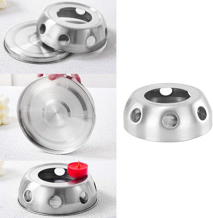 Glass Teapot Warmer Stainless Steel Tea Warmer for Tea Lights Candles Stovetop Safe Borosilicate Tea Pot with Removable Loose Tea Infuser Tea Kettle and Tea Maker Tea Light Candle