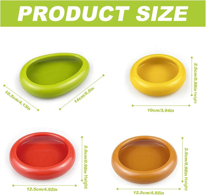 Set of 4 Fresh Food Containers, Fresh Pod, Reusable Silicone Storage Pods for Avocado, Onions, Tomatoes, Garlic – Anti-Oxidation for Fridge, Send Goods from Local Warehouse
