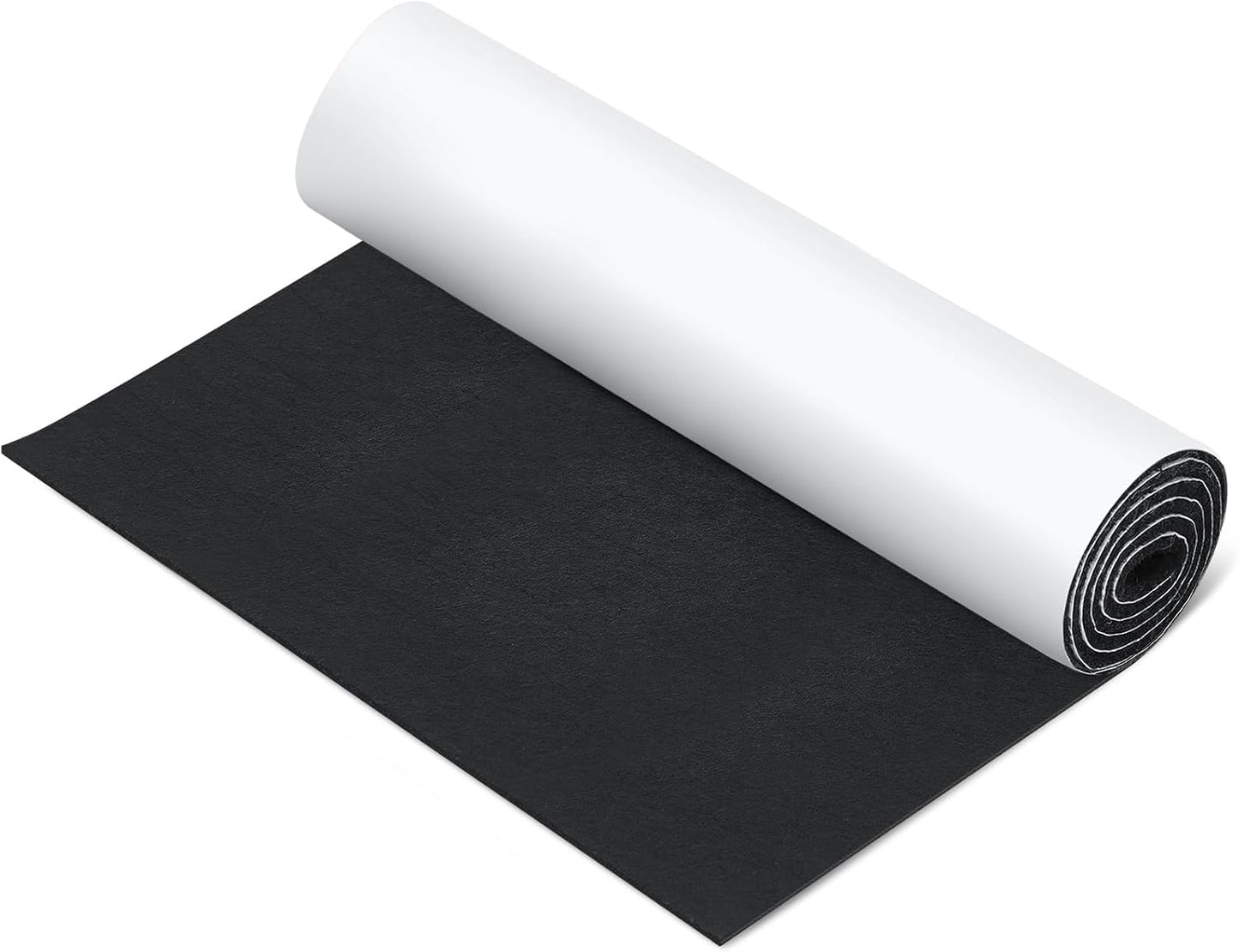 Fullhawl Large Felt Furniture Pads 8 x 60 Inch Non Slip Self Adhesive Heavy Duty Cuttable Strip Roll Felt Sheet Tape for Protecting Hardwood Floors Chair Wall, White