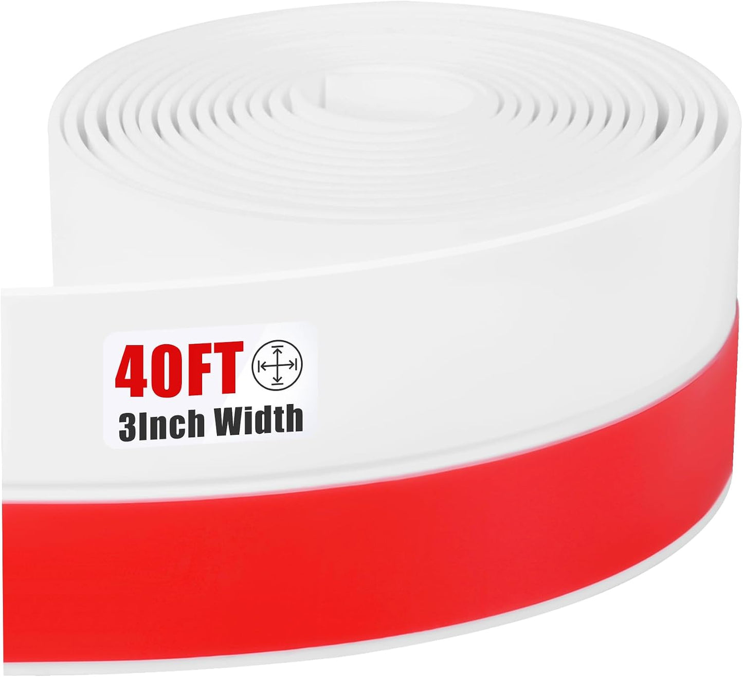 Draft Seal Tape for Doors and Windows 2 in x 20 Ft Silicone Weather Stripping Extra Thick 2mm Door Seal Strip with Strong Adhesive Draft Insulation Stopper Side Seal - Clear