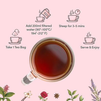 VAHDAM, Assorted Herbal Tea Sampler (18 Tea Bags, 9 Flavors) Caffeine-Free, Non-GMO | Double Infusion, Individually Enveloped Tea Bags | Herbal Tea Assortmen