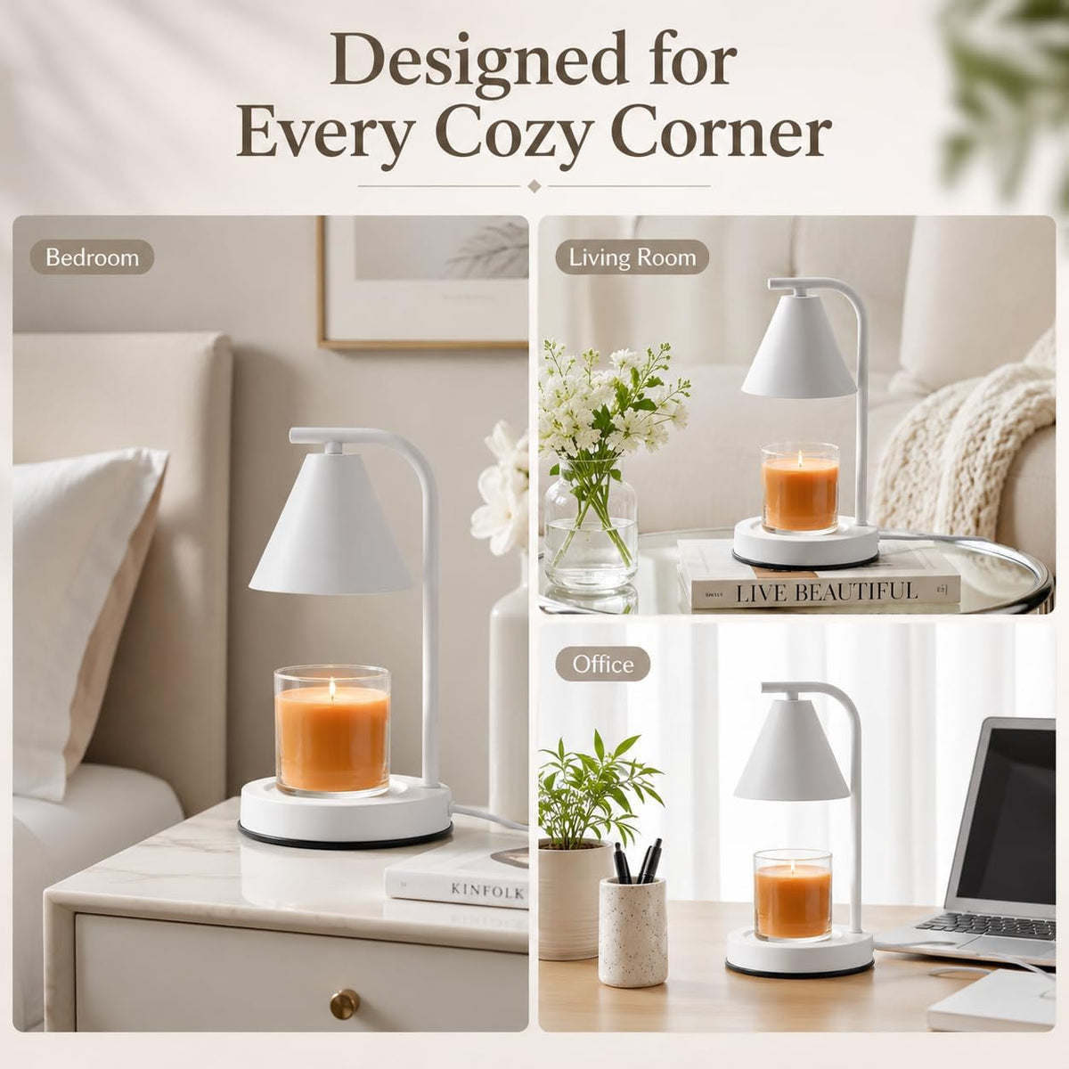 kobodon Candle Warmer Lamp with Timer Dragonfly Electric Candle Lamp Warmer