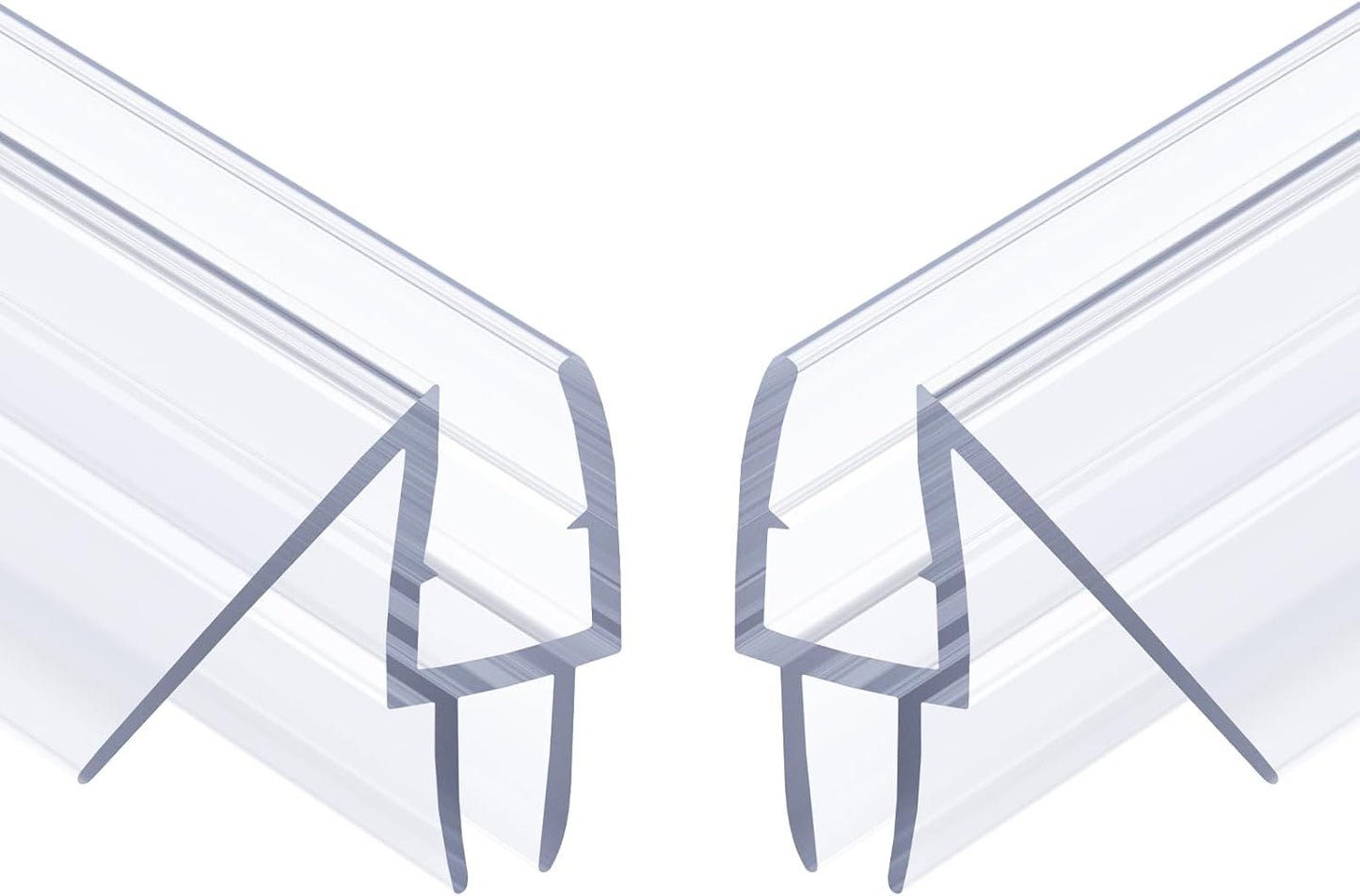 AmazerBath Frameless Shower Door Bottom Seal 39 inch (Set of 2) - Clear, Suitable for 3/8 Inch Glass, Modern Style
