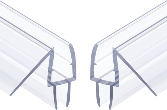 AmazerBath Frameless Shower Door Bottom Seal 39 inch (Set of 2) - Clear, Suitable for 3/8 Inch Glass, Modern Style