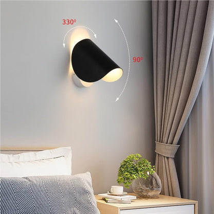 Modern Metal Vanity Wall Mount Light Fixtures Creative Rotatable Hallway Wall Lamps & Sconces G4 Warm Light Mirror Bedroom Wall Sconces for Bedroom Bedside Headboard Living Room T-155(Bianco)