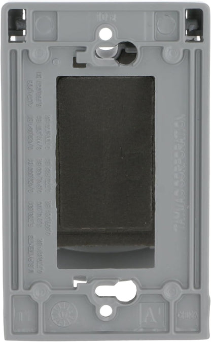 BELL 1-Gang Weatherproof Universal Metal Flip Cover, 12-in-1, Gray