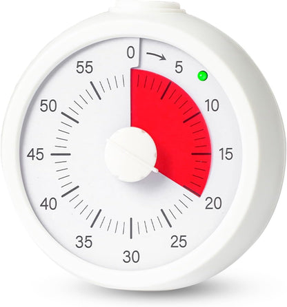 Visual Timer for Kids 60 Minute Countdown Timer Rainbow Disk Desk Timer Clock for Classroom Study Office Kitchen with Silent Operation (Purple)