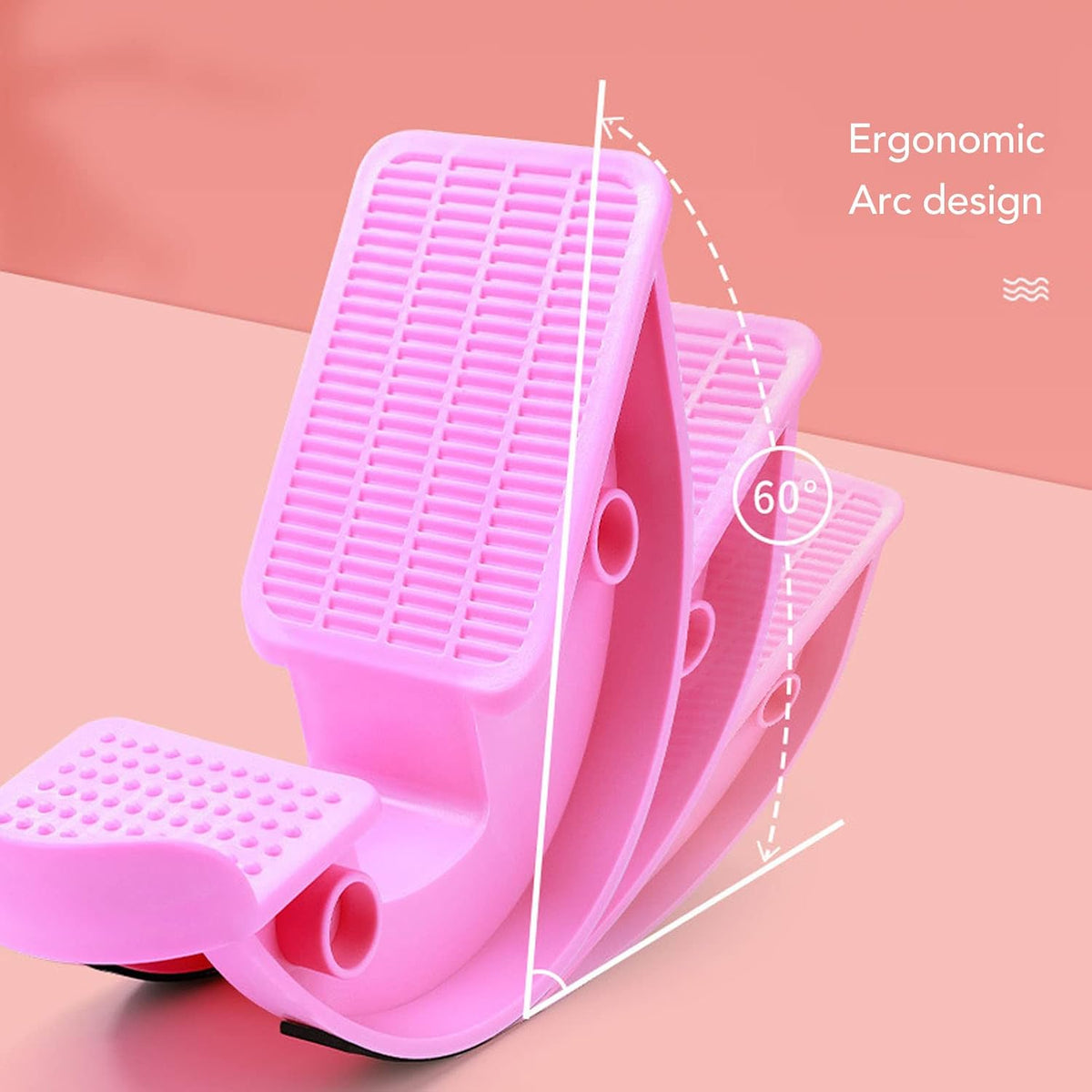 2pcs Calf Stretcher Slant Board, Anti Slip Foot Rocker Ankle Exerciser Leg Muscle Stretching Equipment for Achilles Tendinitis, Plantar Fasciitis Pain Relief and Tight Calves(Pink)
