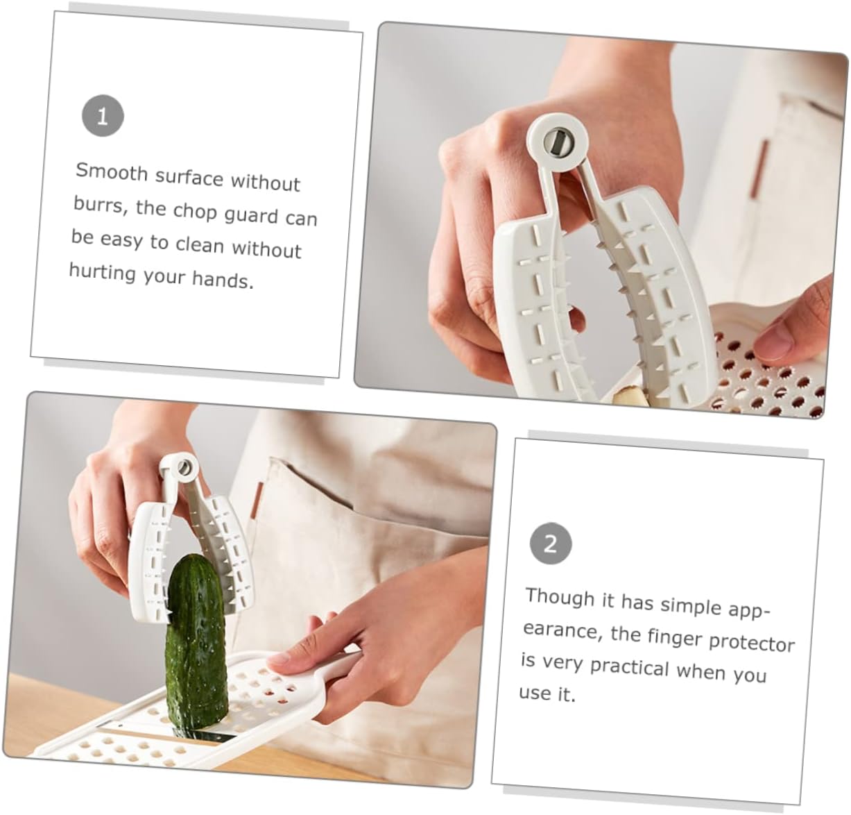 IMIKEYA 2Pcs Reusable Vegetable Cutting Finger Guards Kitchen Safety Protectors for Slicing Fruits and Vegetables Sturdy and Easy to Use Hand Protection Shields Random Color