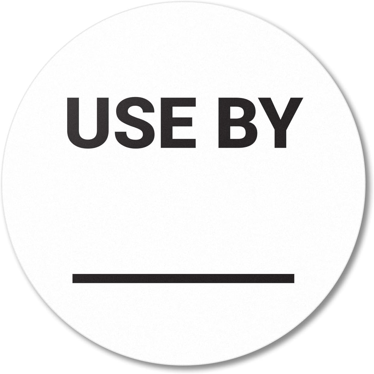 Sell By/Expiration Food Date Labels (1.5 inch, Round - 300 Labels) | Sell by Date Stickers for Food Service, Food Rotation, Best Before Prep Sticker with Writable Blank Space