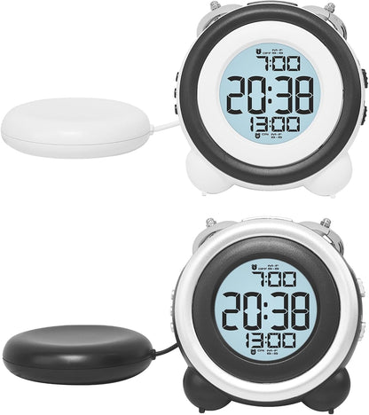 Vibrating Alarm Clock for Heavy Sleepers, Loud Alarm Clocks with Multiple Alarms Customizable Setting, Digital Alarm Clocks for Bedrooms, Extreme Bed Shaker Alarm Clock for Deeply Sleeper ﻿