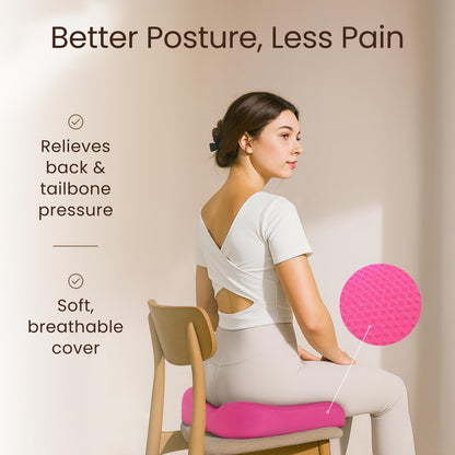 Sleepavo Office Chair Cushion, Seat Cushion for Tailbone Pain Relief Butt