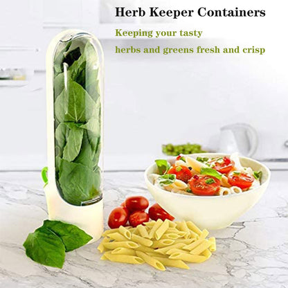 Jfxgjuv Herb Saver Best Keeper For Freshest Produce, Lasting Refrigerator Herb Keeper, Containers, Clear Herb Savor Pod, Herb Storage Container For Cilantro, Mint, Asparagus (set of 3)