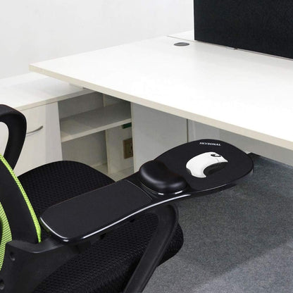 Home Office Computer Arm Rest Chair Armrest Mouse Pad Mat Wrist Support Black (Please Measure Chair arm Rest Size and Confirm Our Straps Size Before Ordering)