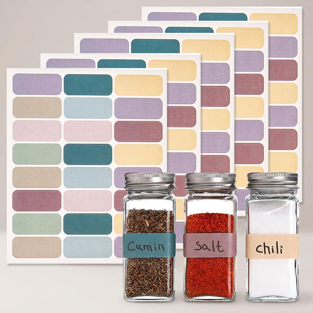 500Pcs Blue Freezer Labels, Waterproof Write-On Stickers | 500Pcs labels; removable writable adhesive for jars, containers, meal prep, pantry storage, and freezer use.
