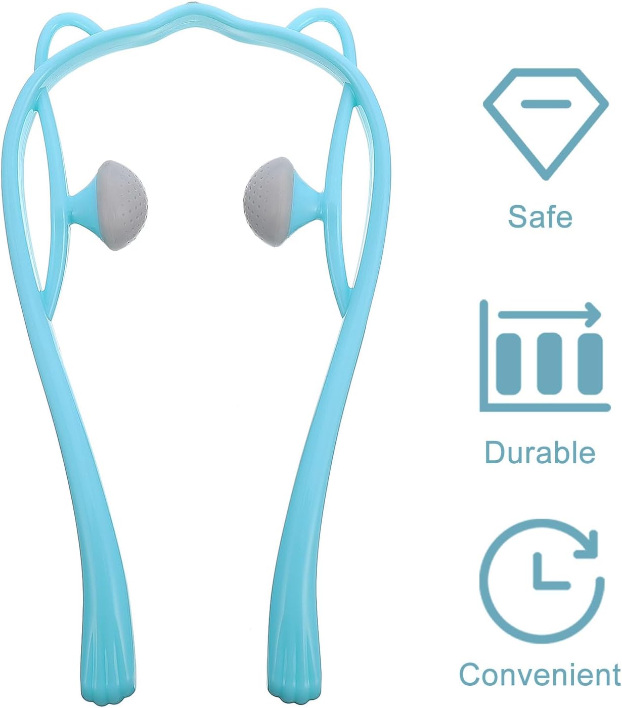 ARTIBETTER Cat-Shaped Neck Massage Roller Handheld Neck Massager Blue for Cervical Vertebra Relaxation and Muscle Relief