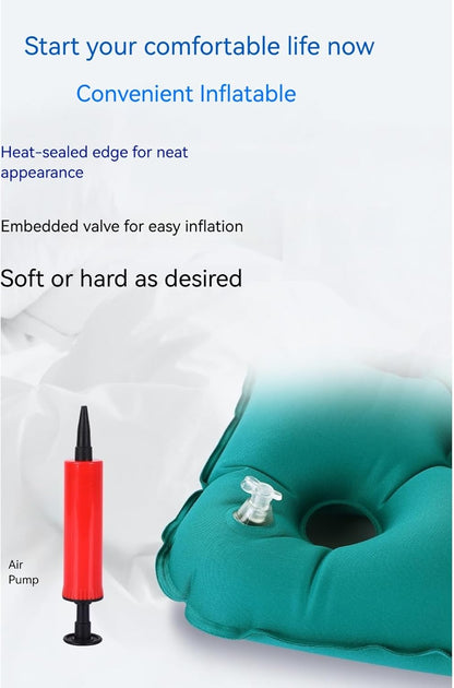 2-Pack Inflatable Waffle Cushion for Pressure Relief, Wheelchair Cushion for Pressure Redistribution, Portable Air Seat Cushions for Office Chair Car Seat, Breathable Seat Pad, Includes 1 Air Pumps