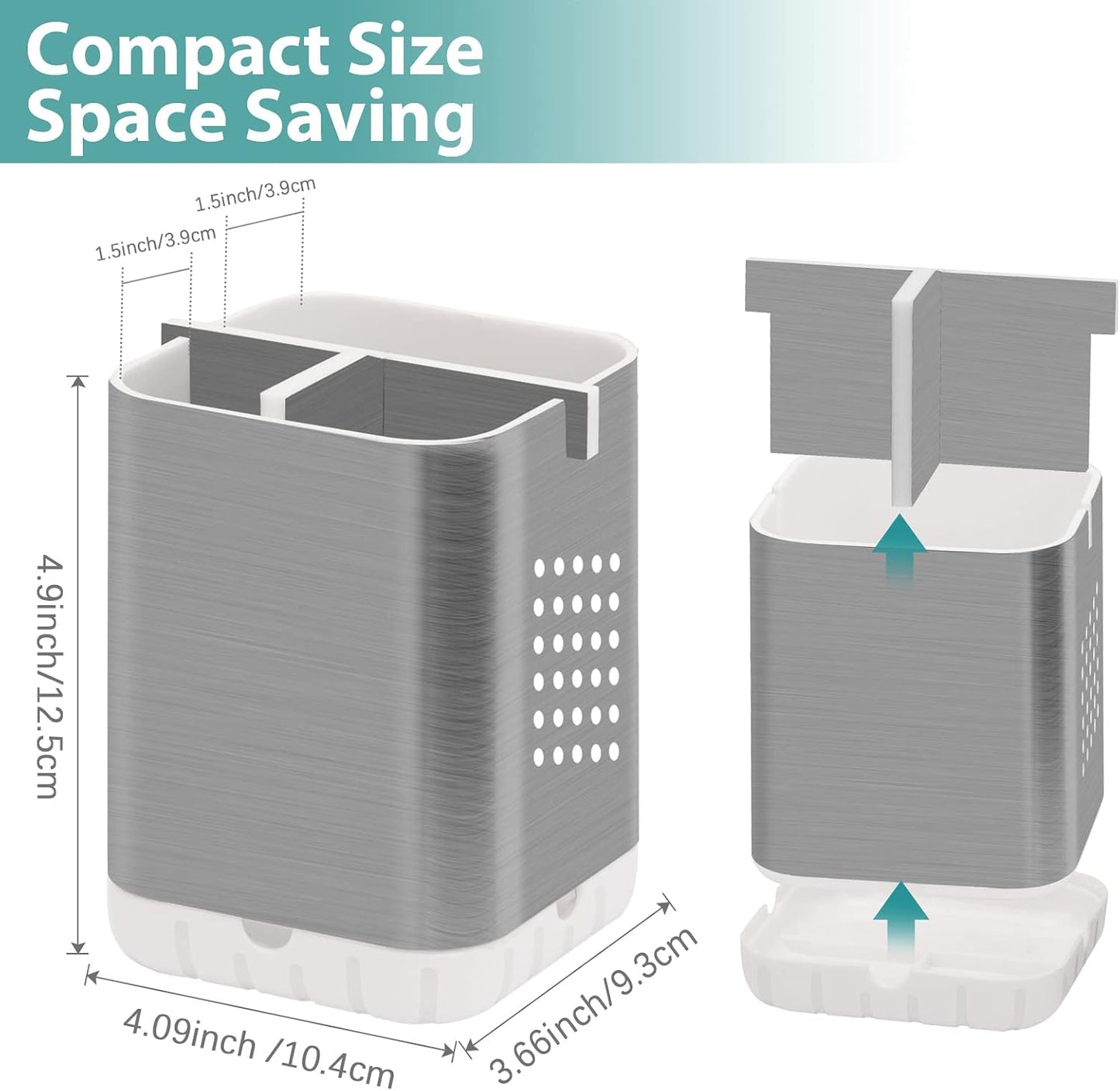 Boperzi Toothbrush Holders, Kids Toothbrush Holder with Drainage, Detachable Anti-Slip Electric Toothbrush Holder, Toothpaste Organizer Storage Caddy for Bathroom Countertop, Shower, Kitchen, Vanity