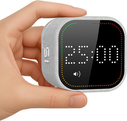 REACHER Fast Custom Pomodoro Timer Cube, Productivity Timer for ADHD | Fast Custom, Silent Mode, Vibrate Reminder, Adjustable Beeps, Magnetic Base, Visual Countdown, Study, Kitchen, Classroom