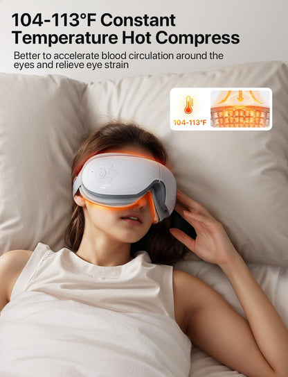 ALLJOY Eye Massager with Heat and Cooling, FSA Eligible HSA | Eye Massager with Removable Gel Mask, Birthday Gifts for Women Men Her Him Eye Care Devices for Migraine, Reduce Dry Eyes