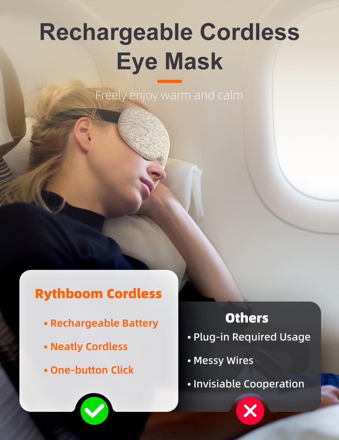 Silk Cordless Heated Eye Mask, Fast Heat Electric Warm Compress for Dry Eye