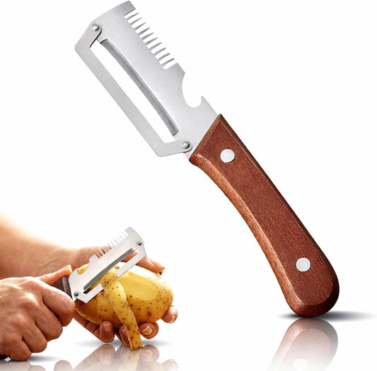 vegetable peeler，3 in 1ultra-sharp stainless steel blade, suitable for peeling fruits and vegetables, with bottle opener