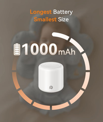 Dreamegg Portable White Noise Machine, 1000mAh Battery, Travel Sleep, Cream | Egg-Sized, 16 Sounds, USB-C, Timer, Baby & Adults, Office Privacy, Gift Use