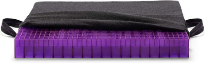 Purple Ultimate Seat Cushion, Large 2.5 Inch Gel Seat Cushion | GelFlex Grid for Office Chair, Gaming, Car - Pressure-Reducing for Long Sitting, Temperature-Neutral, No-Slip - Made in USA