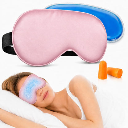 Cooling Sleep Mask with Mulberry Silk Surface & Removable Gel Pack