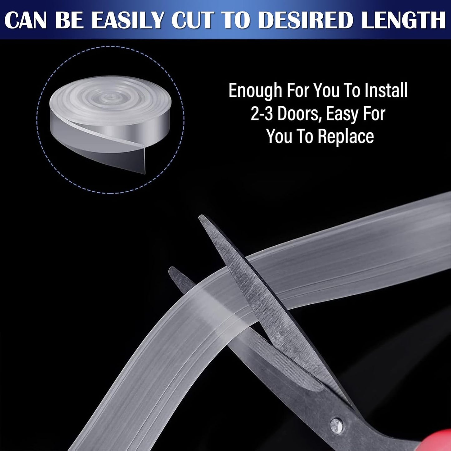 Treela 108-Inch 1" T-Slot Shower Door Seal Strip | Flexible silicone blocks leaks/splashes and replace old, cracked, loose, or missing door sweeps