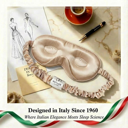 MATASSE 100% Mulberry Silk Sleep Mask, Champagne