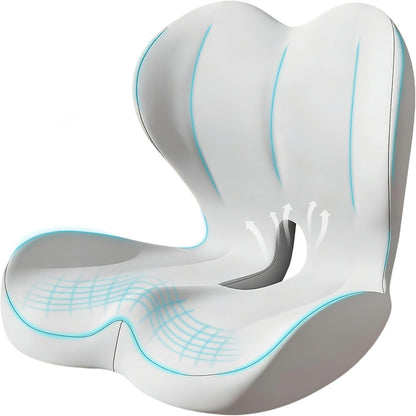 Seat Cushion for Office Chair, Ergonomic Cushion with Lumbar Support Pillow