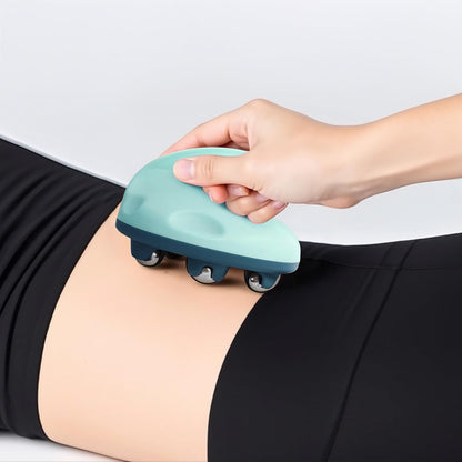 Lymphatic Massage Roller for Cellulite Remover Body Sculpting - Handheld Cellulite Massage Tool for Body Bloat Blood Circulation Lymphatic Drainage Blue
