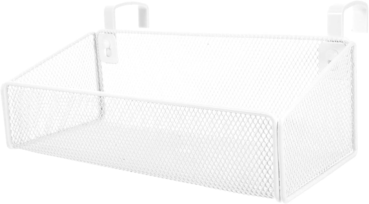 ULTECHNOVO Bedside Hanging Storage Basket Dorm Bedside Organizer with Hooks for Bunk Beds Railings and College Dorms 10.62 X 4.72 X 3.54 in Hanging Shelf for Books Phone Glasses