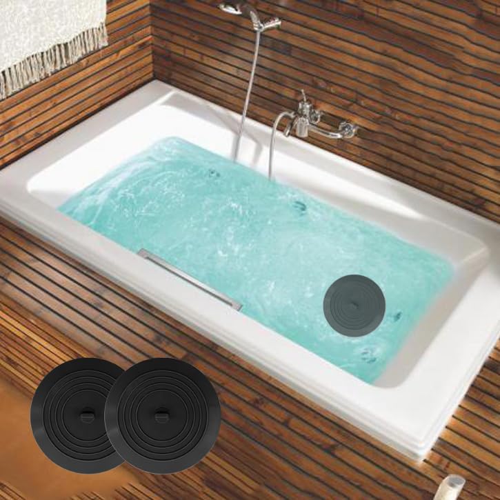 Shower Drain Hair Catcher Tub Stopper, V-TOP Drain Cover for Shower to Catcher Hair, Silicone Bathtub Drain Plug Suit for Bathroom Kitchen and Laundry, 4 Pack