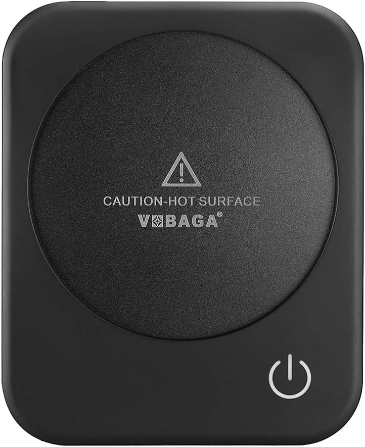 VOBAGA Coffee Mug Warmer, 4 Hours Auto Shut Off Cup Warmer for Office Home Desk with 3 Temperature Settings, Electric Beverage Warmer for Cocoa,Tea, Milk, Soup, for Coffee Gifts, Sky Blue (No Cup)