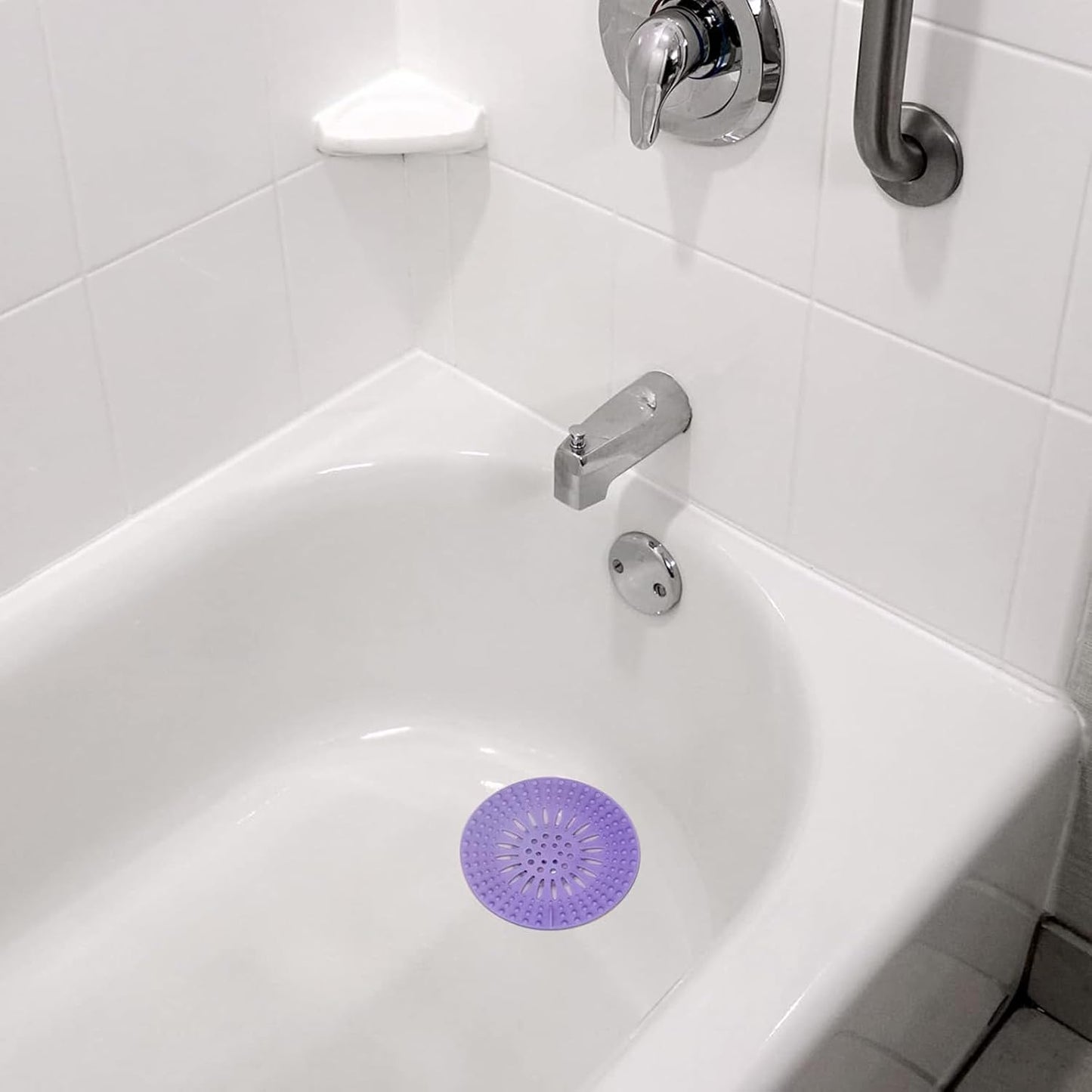 Gotega 5 Pack Sink Drain Strainer, Hair Catcher for Bathroom Tub Shower | Sink Hair Catcher Shower Drain Durable Silicone Hair Stopper Shower Drain Cover Hair Trap, Bathroom Sink Replacement