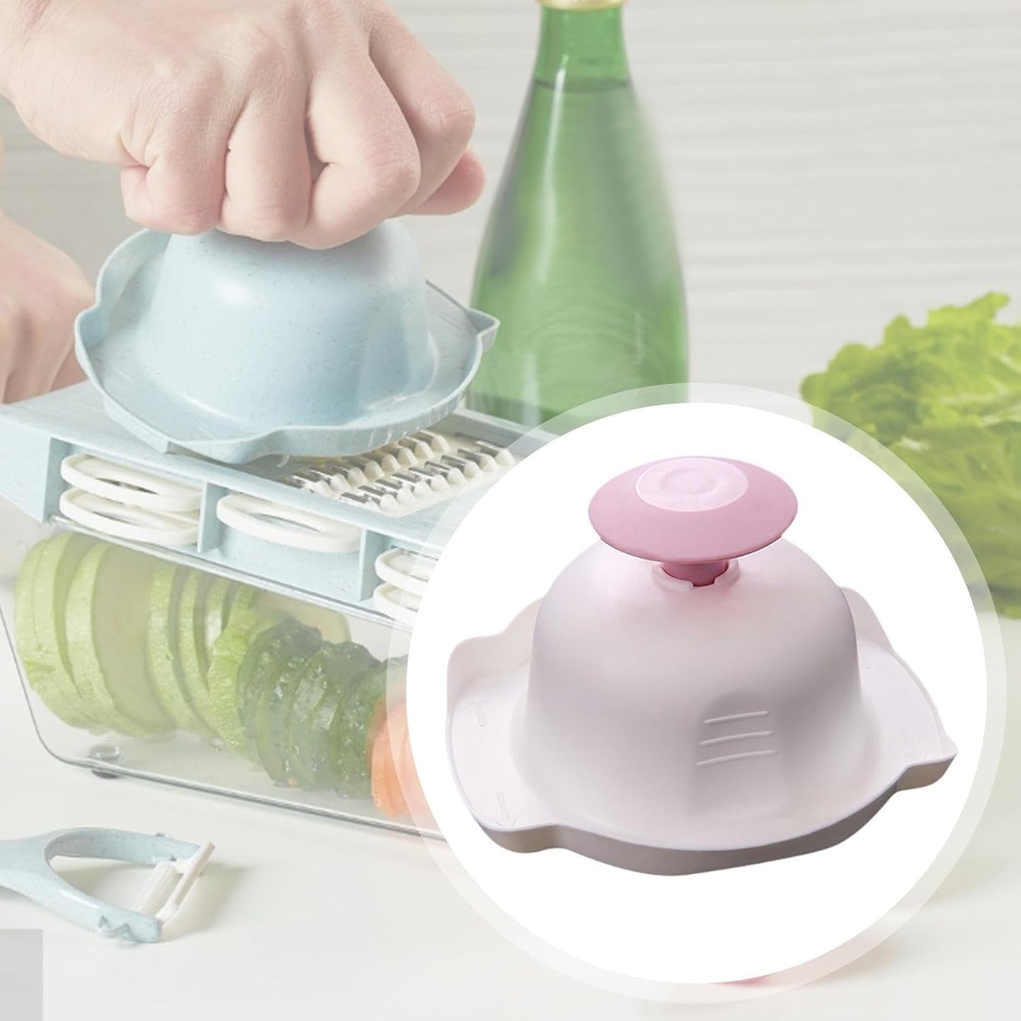 Grater Finger Guard Finger Protector Kitchen Helper Mandoline Accessory Anti-Slip Technology Made of PP for Kitchen Vegetable at Ho, Pink