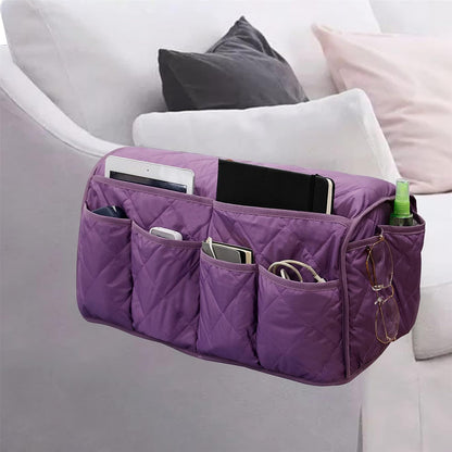 Armchair Caddy for Recliner - Sofa Armrest Organizer with 14 Pockets | Waterproof Remote Control Holder for Recliner, Non-Slip Chair Arm Storage for TV Remote, Phone, Books, Magazine, iPad