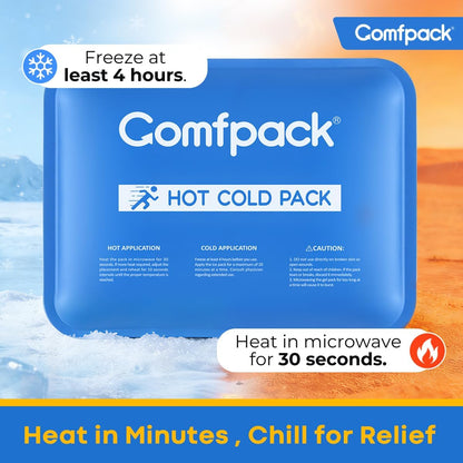 Comfpack Soft Ice Packs for Injuries Reusable, Double Side Hot Cold Therapy