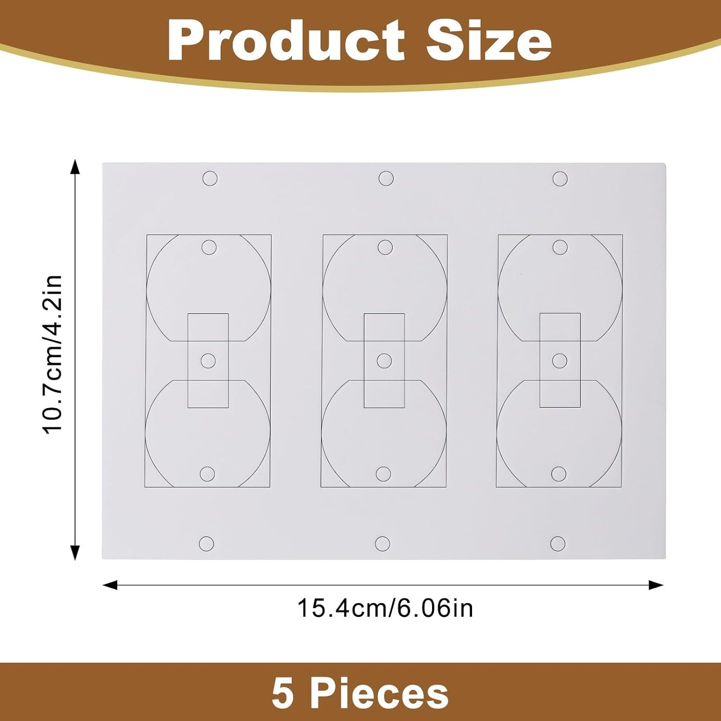 Outlet Insulators Draft Sealers - 4 Sizes EVA Foam Socket Insulation Gaskets | Universal Electric Switch Wall Plate Covers for Energy Saving, Draft Blocking (White, Single 20 Pack)