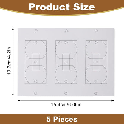 Outlet Insulators Draft Sealers - 4 Sizes EVA Foam Socket Insulation Gaskets | Universal Electric Switch Wall Plate Covers for Energy Saving, Draft Blocking (White, Single 20 Pack)