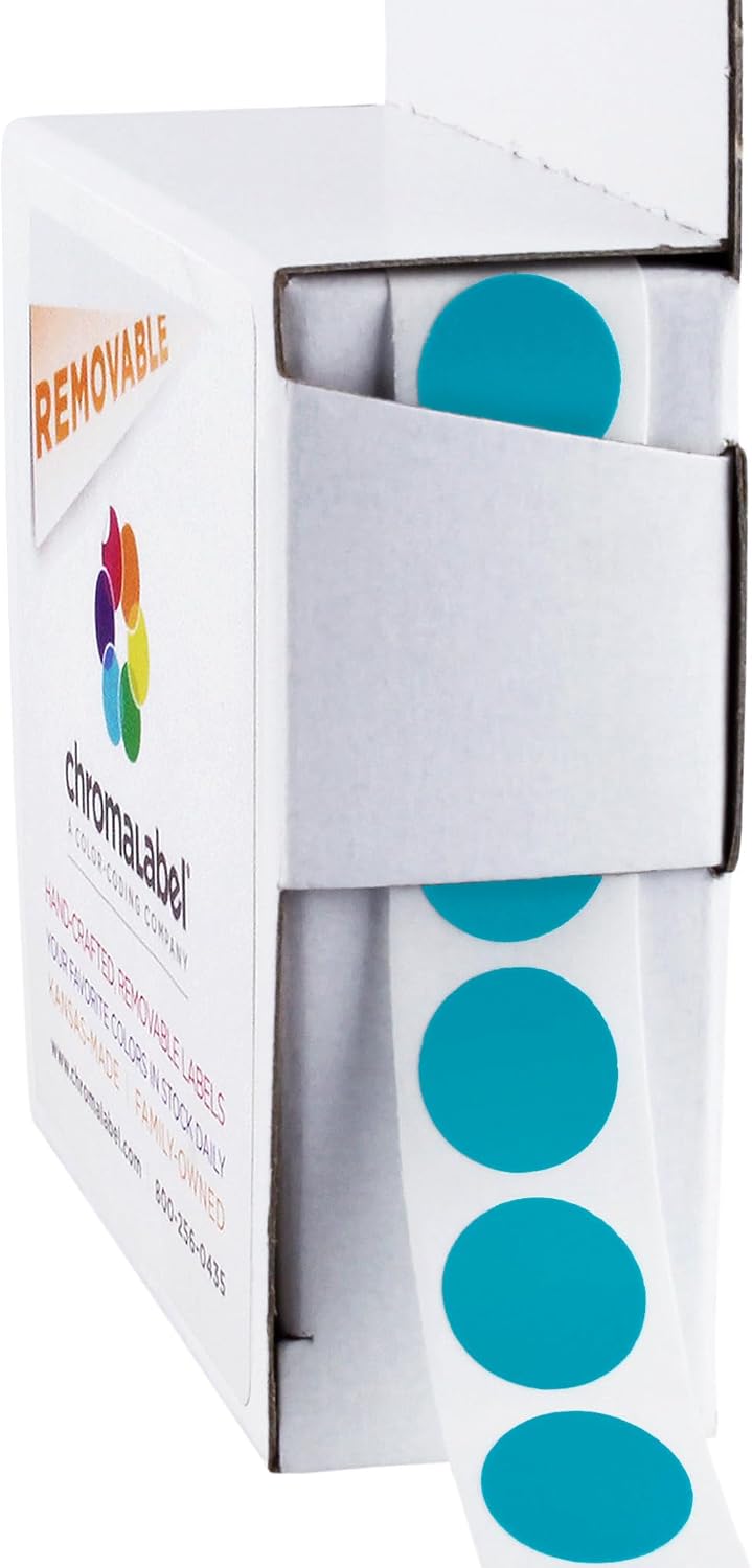 Removable Green Dot Stickers, 1/2 Inch, 1000/Box | Inventory Circle Labels with Removable Adhesive for Offices, Classrooms, Food Service, and Medical Settings. Made in USA