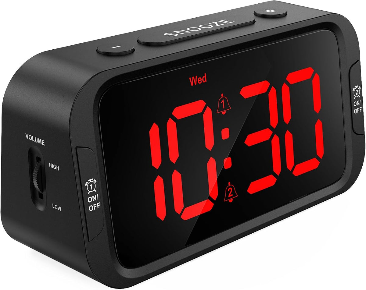 Odokee Digital Dual Alarm Clock for Bedroom with 0-100% Dimmable Display