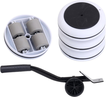 Heavy Duty Furniture Lifter 4 Appliance Roller 163 LBS Load Capacity Wheels + Adjustable Lifting Tool Lever Suitable Easy Safe Moving Sofas Couch Washer Dryer Refrigerator Bed