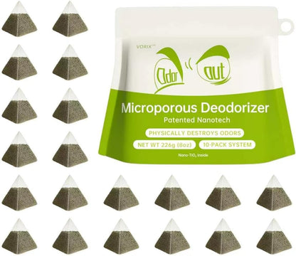 Refrigerator Deodorizer and Freezer Odor Absorber, Activated Carbon Fridge Freshener, Unscented Smell Remover, 10 Packs