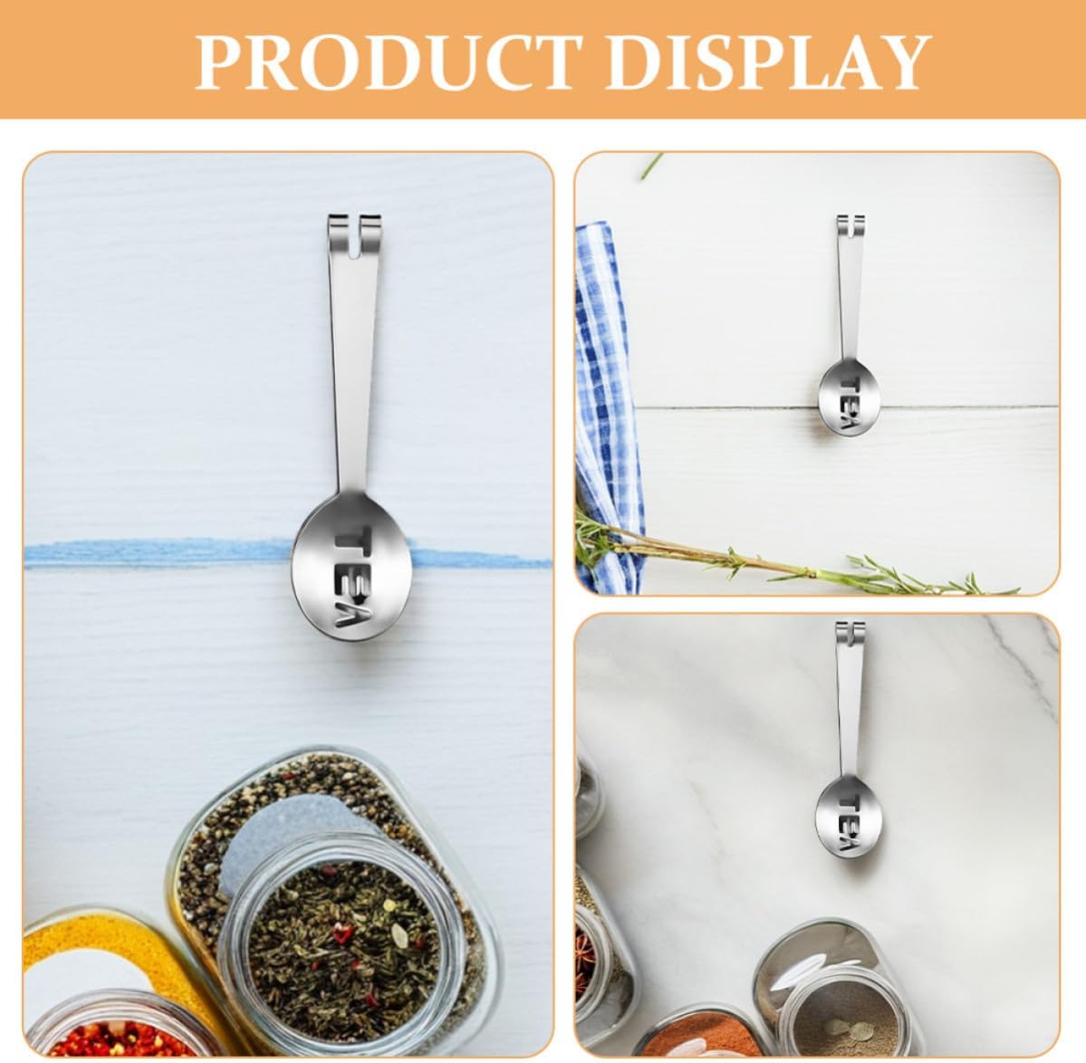 8pcs Stainless Steel Tea Bag Spoon Tongs Tea Squeezer for Tea Leaves | Silver Finish, Easy-clean Build with Precise Grip, Kitchen Use for Sugar and Entertaining Guests