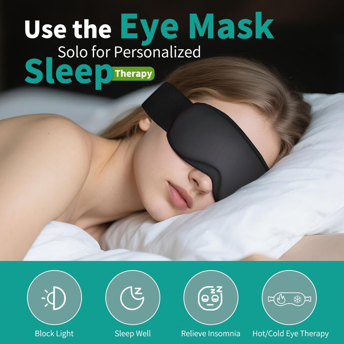 3-in-1 Headache Migraine Relief Cap with Neck Ice Pack Ice Eye Mask