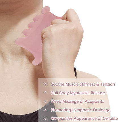 Lymphatic Massage Roller for Cellulite Remover Body Sculpting - Handheld Cellulite Massage Tool for Body Bloat Blood Circulation Lymphatic Drainage Pink